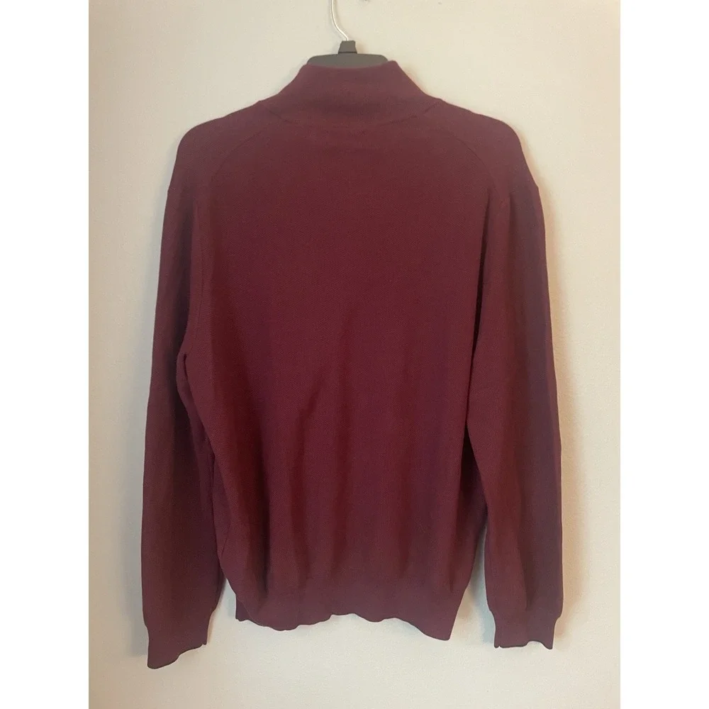 POLO RALPH LAUREN Mens XXL TTG Merino Wool 1/4‎ Zip Long Sleeve Sweater